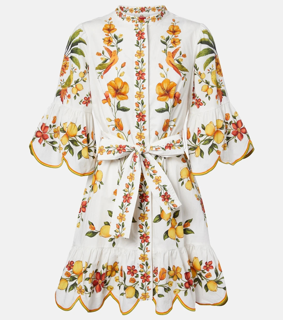 Farm Rio - Lemon Bouquet cotton minidress