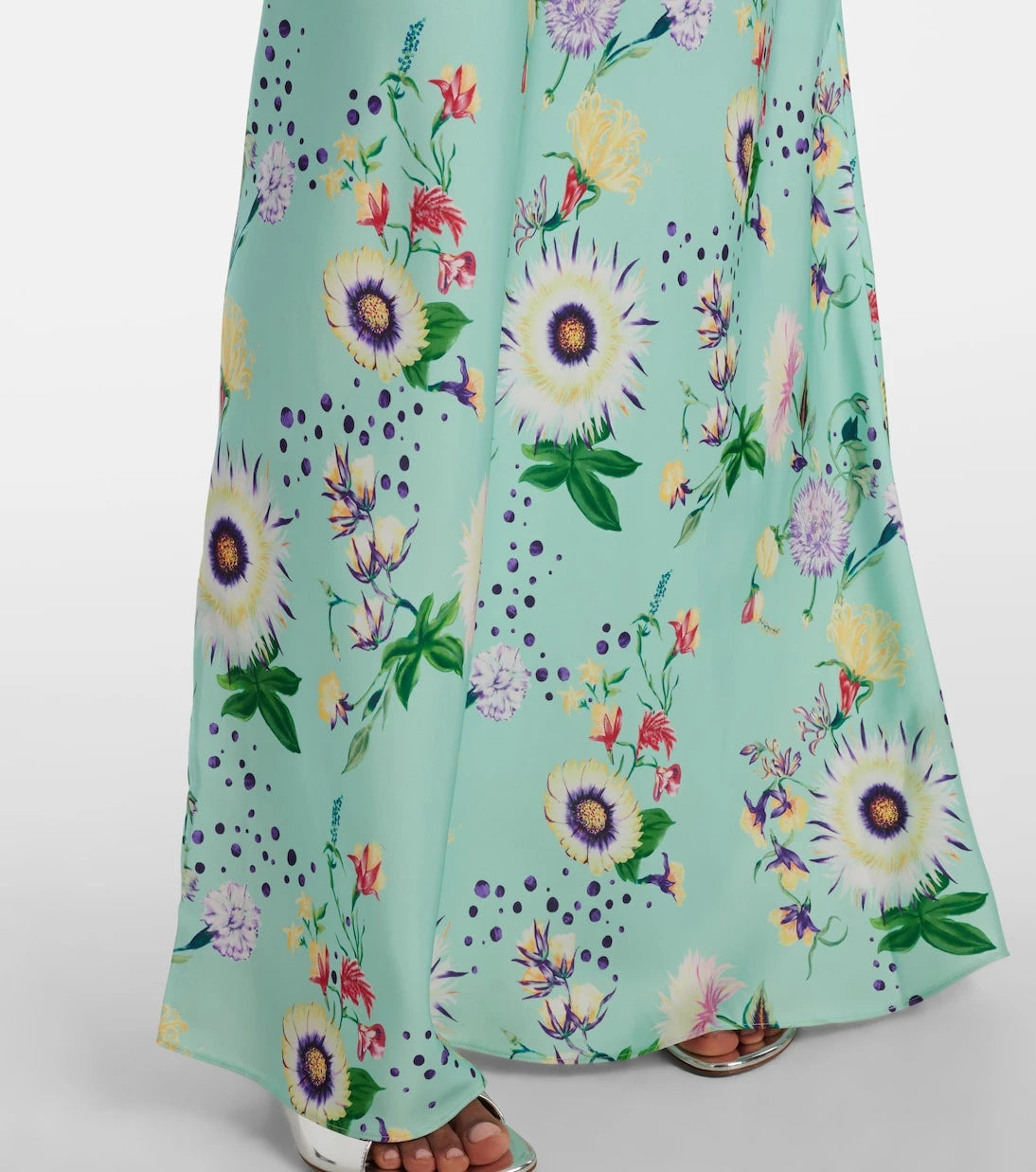Rabanne - Chain-detail floral maxi dress