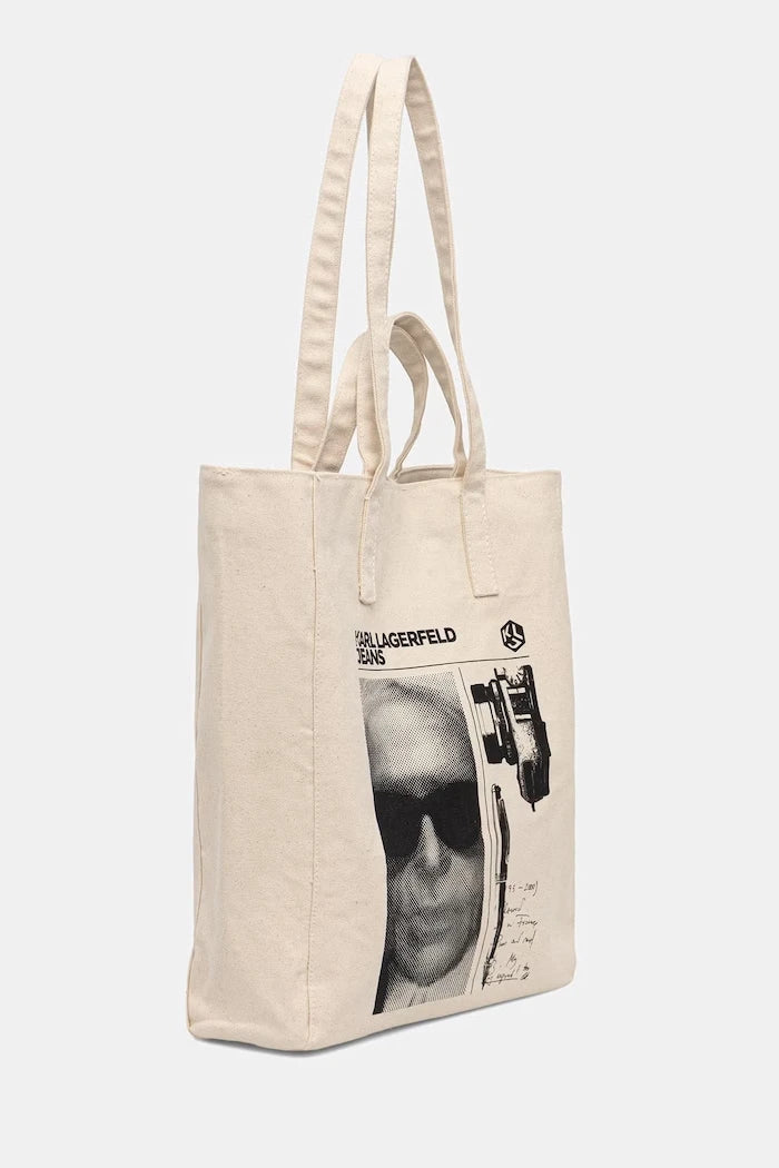 Karl Lagerfeld Jeans чанта tote дамска от памук