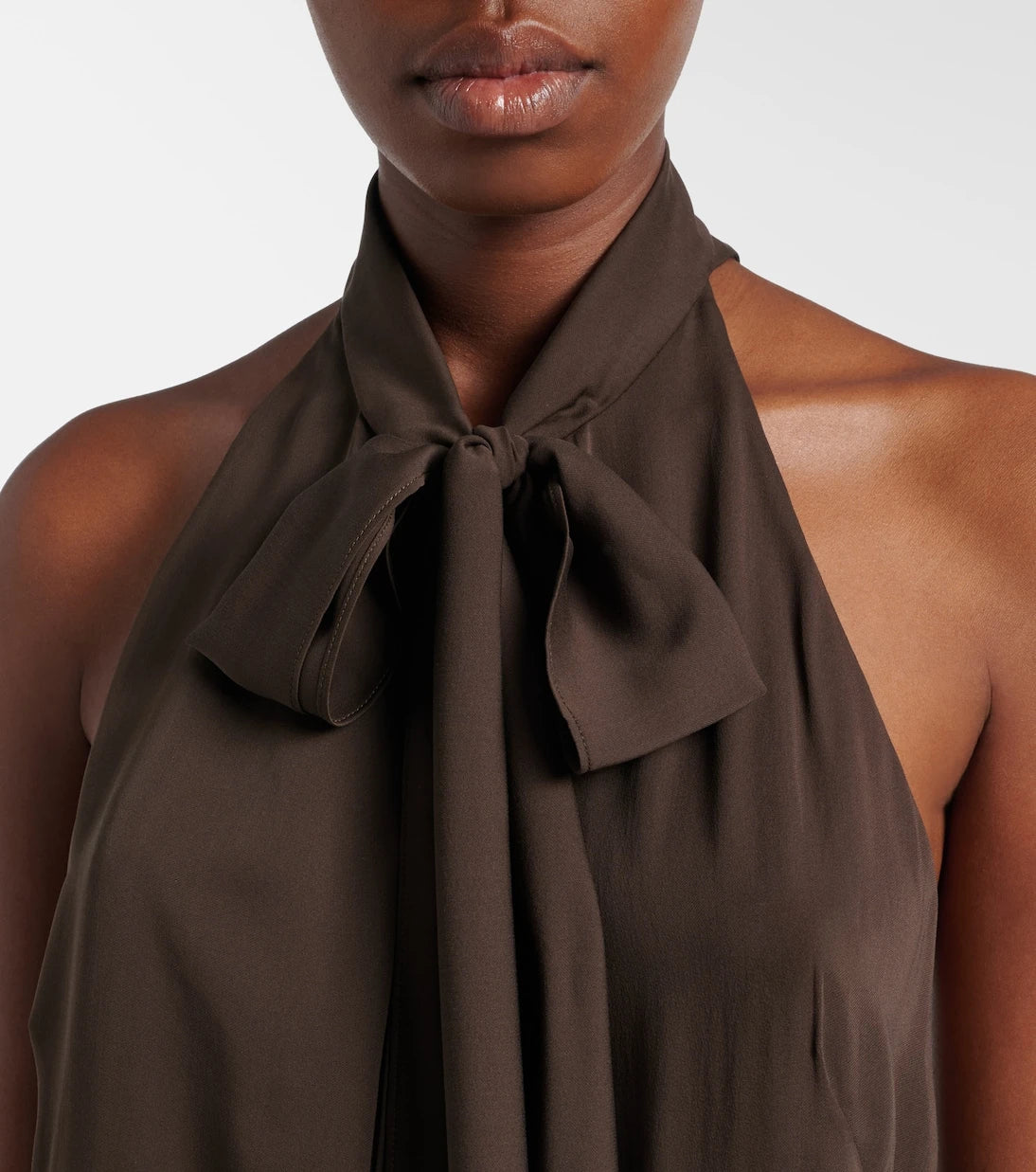 Tom Ford - Tie-neck silk georgette top