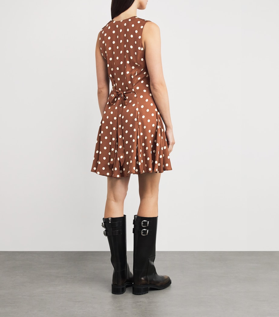 DÔEN Multi Silk-Blend Satin Aubrey Mini Dress