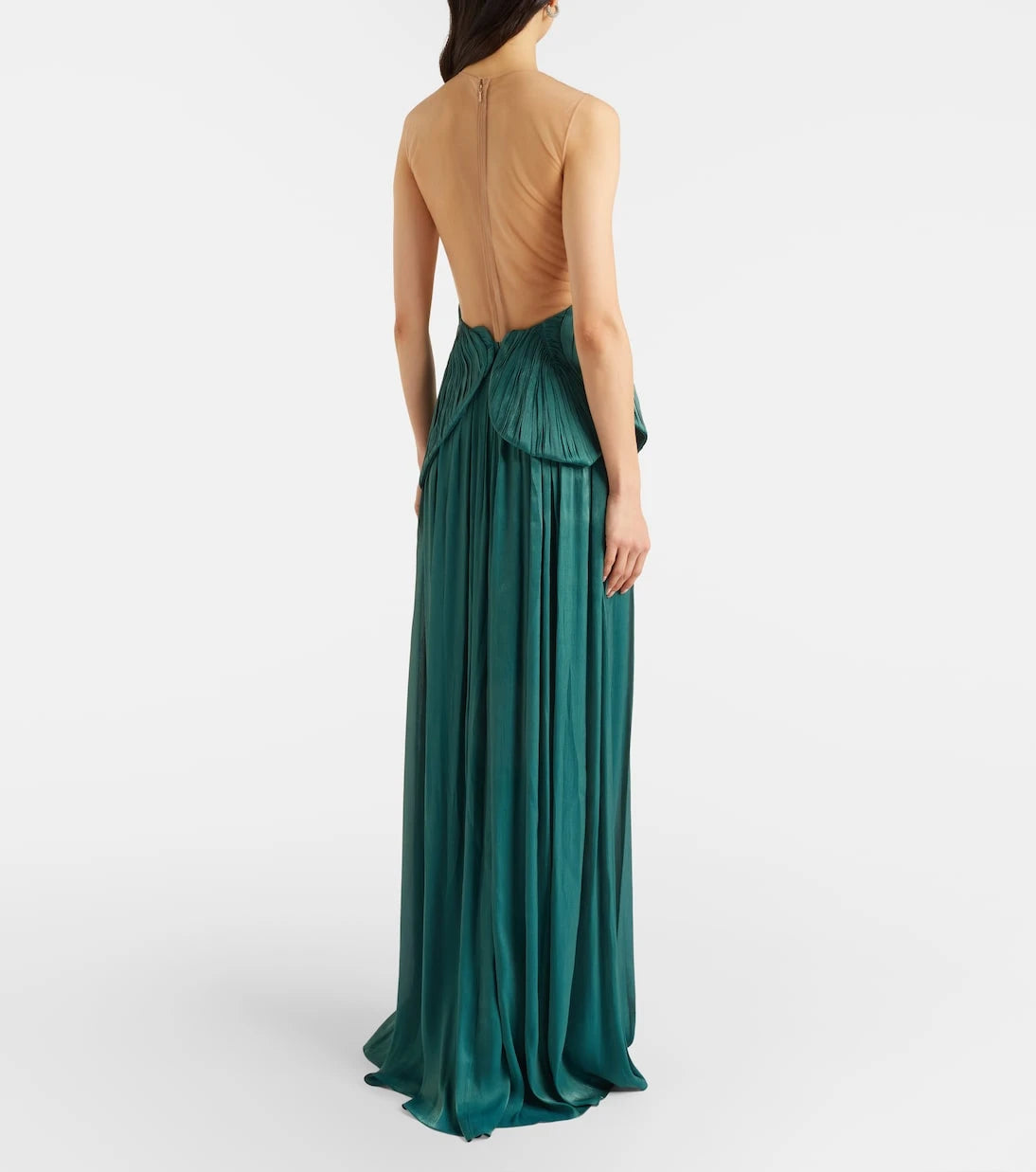 Costarellos - Serenne pleated bustier gown