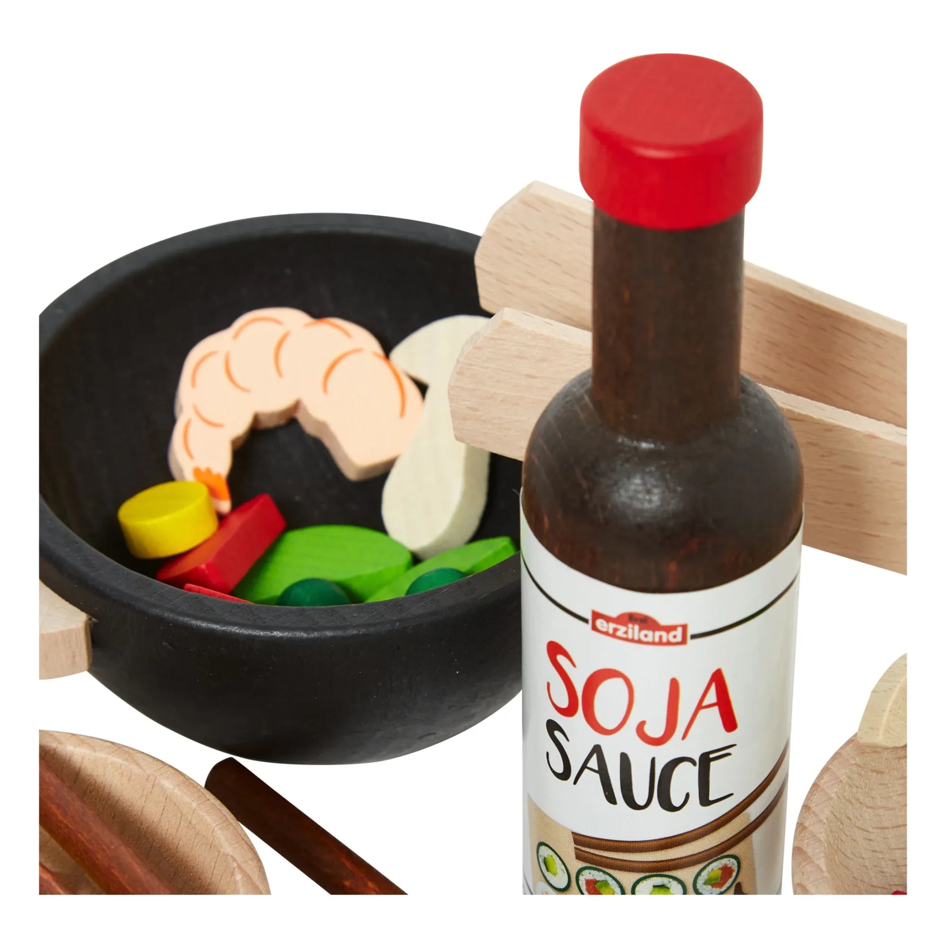 Erzi - Stir Fry Wooden Toy Set