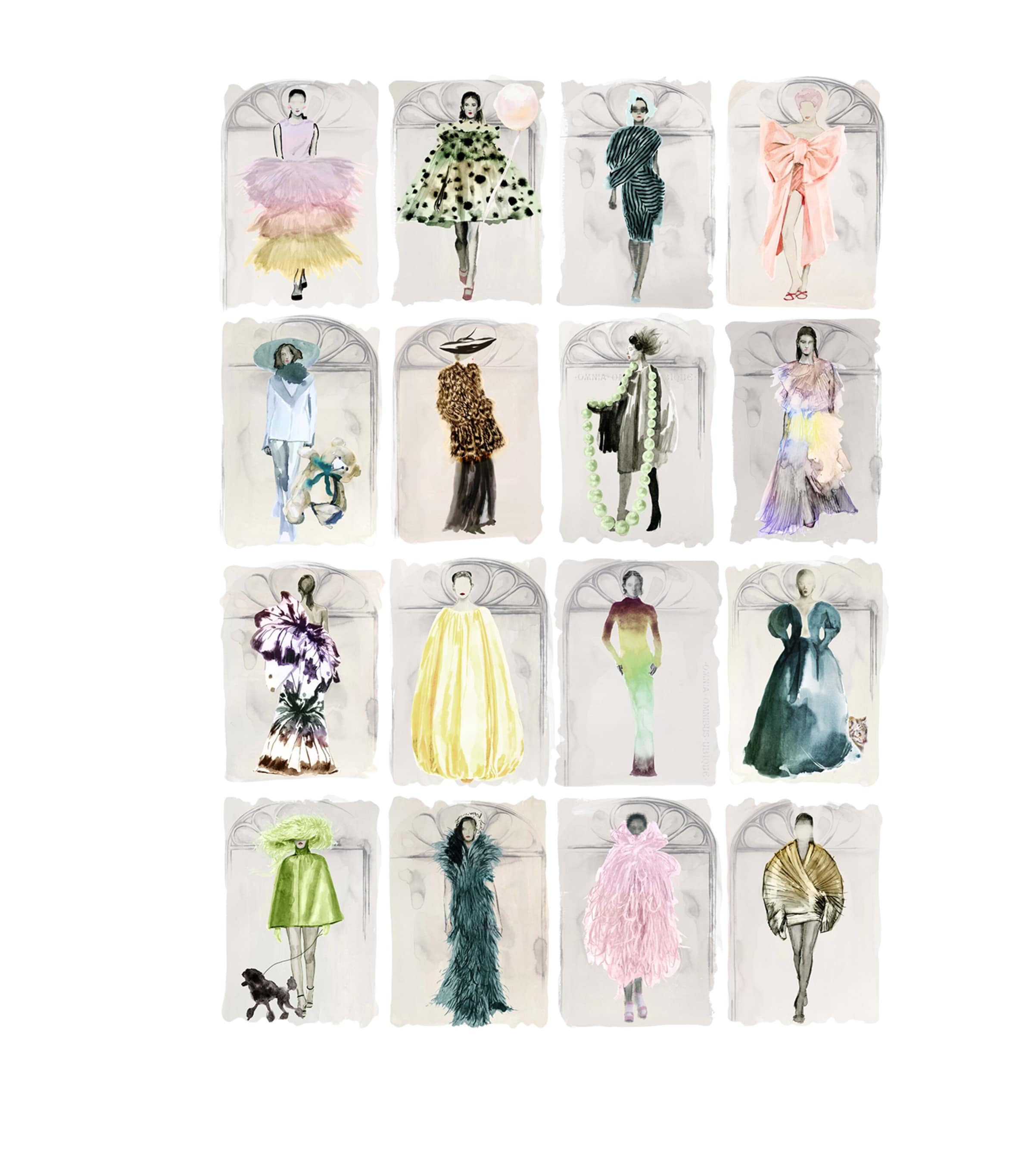 Cole & Son x Harrods Interior Design 175 Anniversary Edition Couture Carousel Window Wallpaper - Pastel Pearl