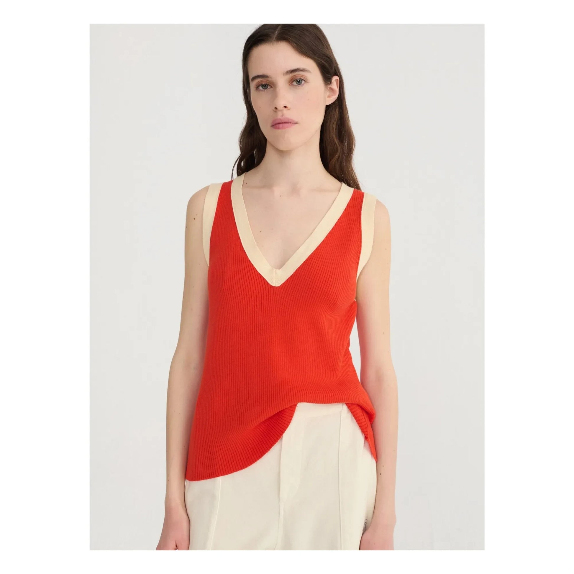 Bobo Choses - Organic cotton openwork top | Red