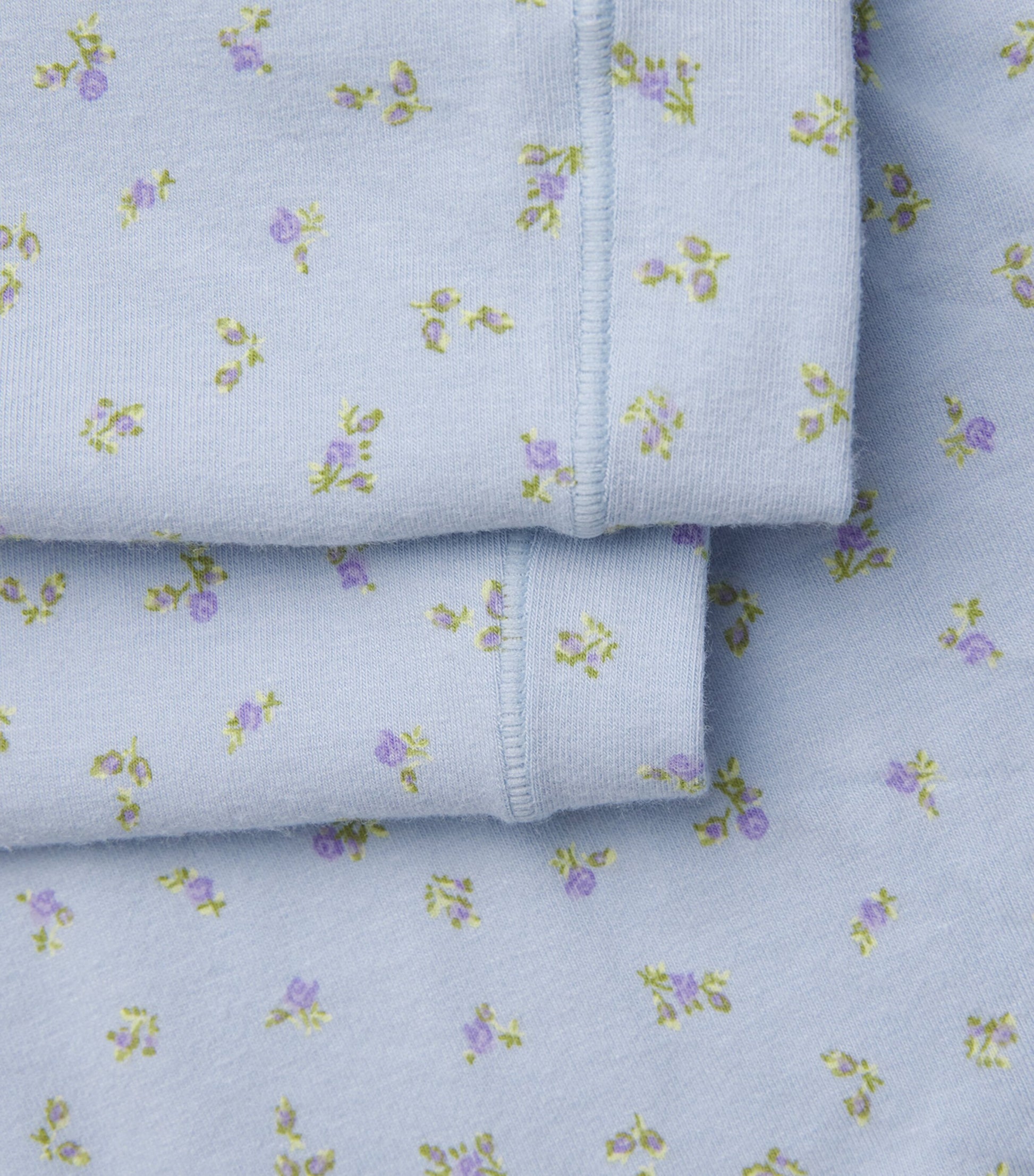 Skims Blue Stretch-Cotton Fold-Over Leggings