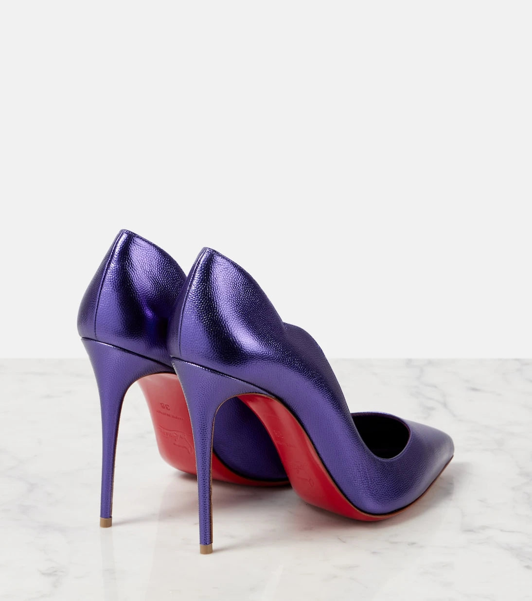 Christian Louboutin - Hot Chick 100 metallic leather pumps