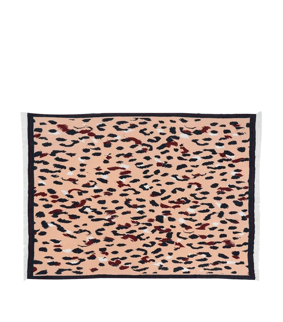 SAVED NY Cashmere Gomez Leopard Throw (180cm x 130cm)