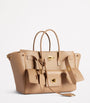 Balenciaga Brown Leather Bel Air Carry All Tote Bag