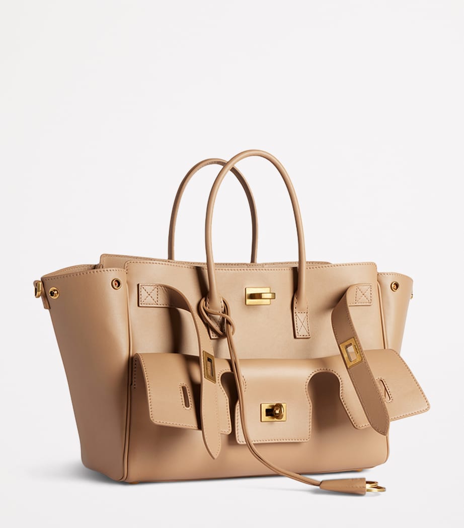 Balenciaga Brown Leather Bel Air Carry All Tote Bag