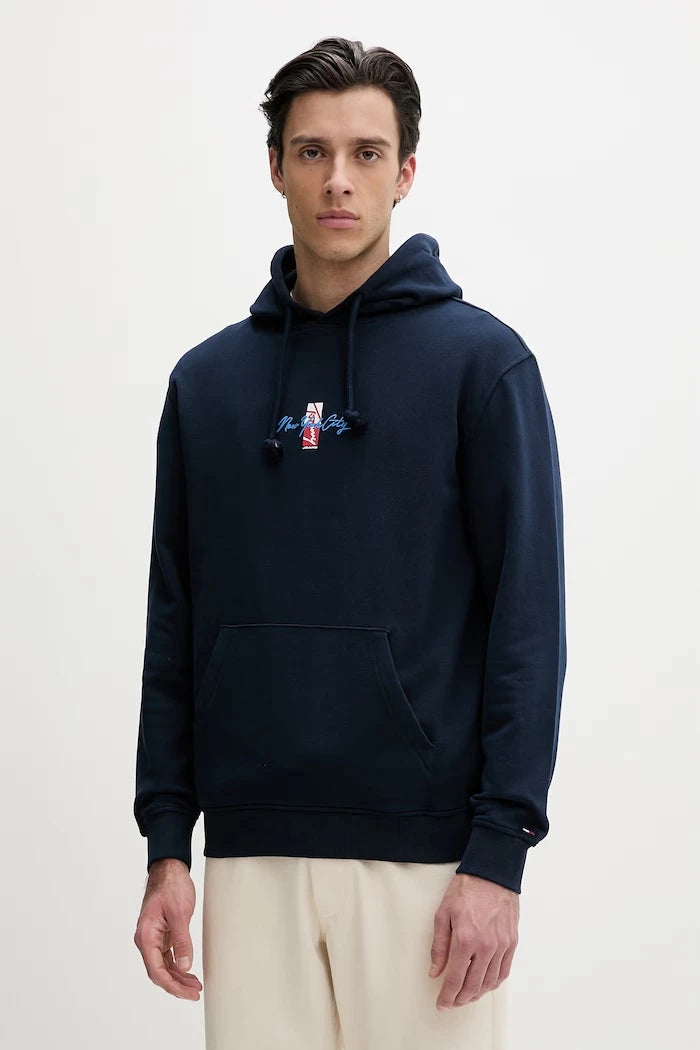 Tommy Jeans суичър с качулка мъжки от памук