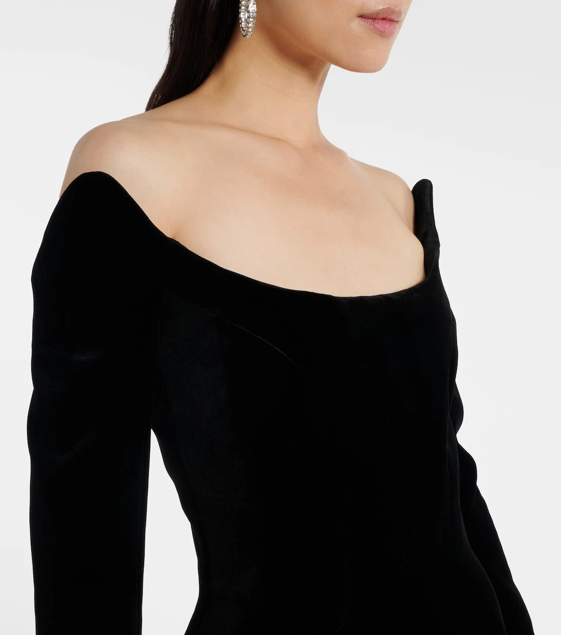 Mugler - re/edit Les Méduses velvet corset gown