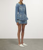 McQueen Blue Peplum Denim Jacket