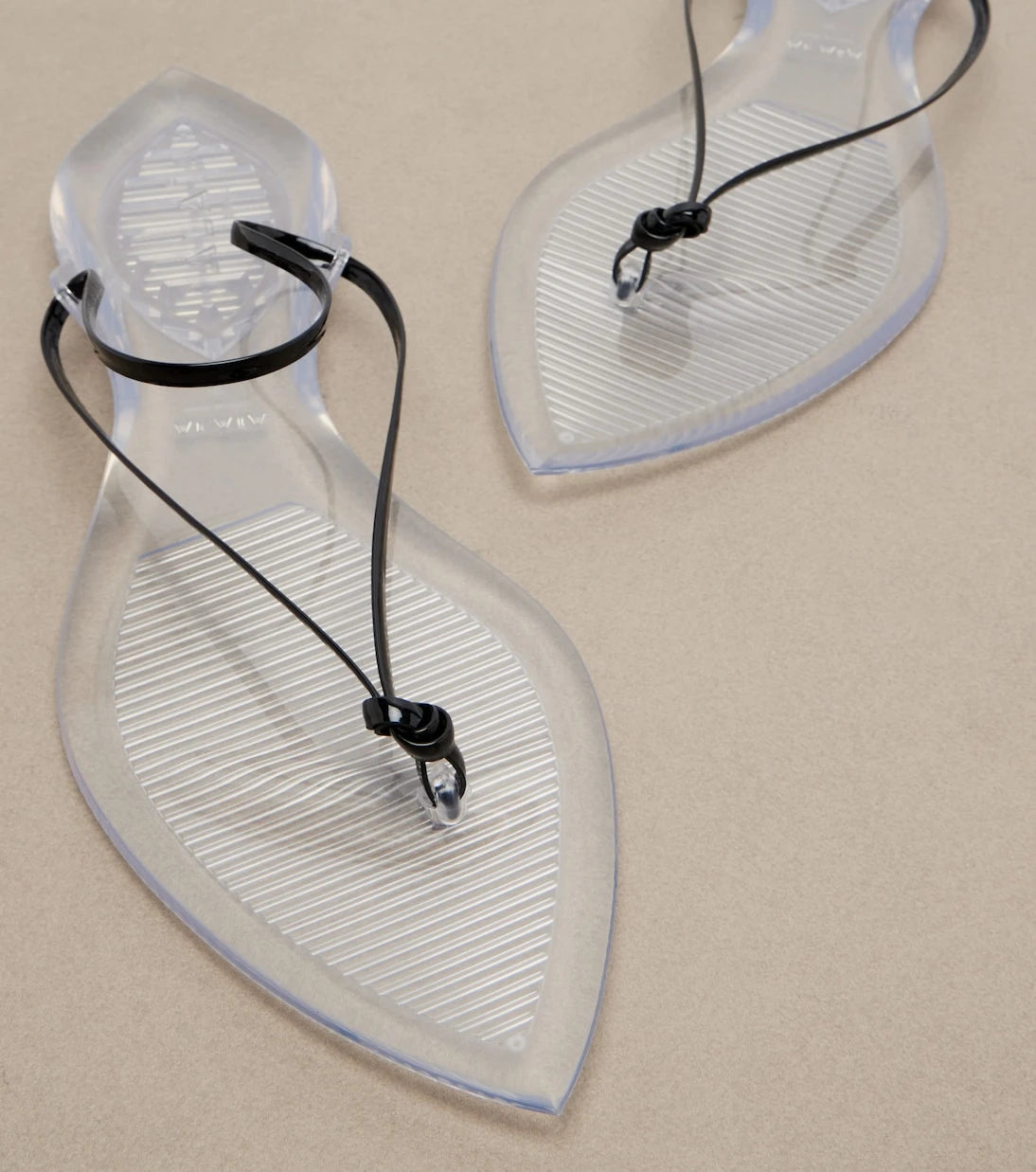 Alaïa - Invisible leather thong sandals