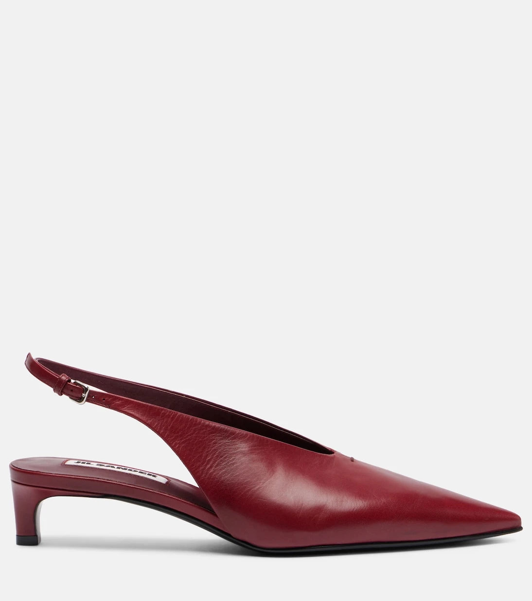 Jil Sander - Pointy leather slingback pumps