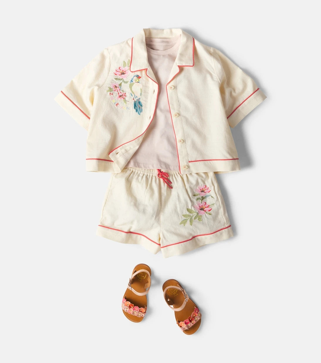 Zimmermann Kids - Aster embroidered cotton shirt