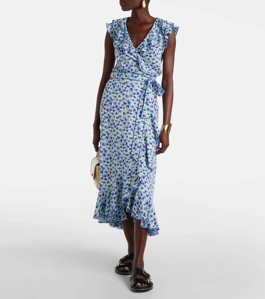 Poupette St Barth - Triny printed ruffled midi dress