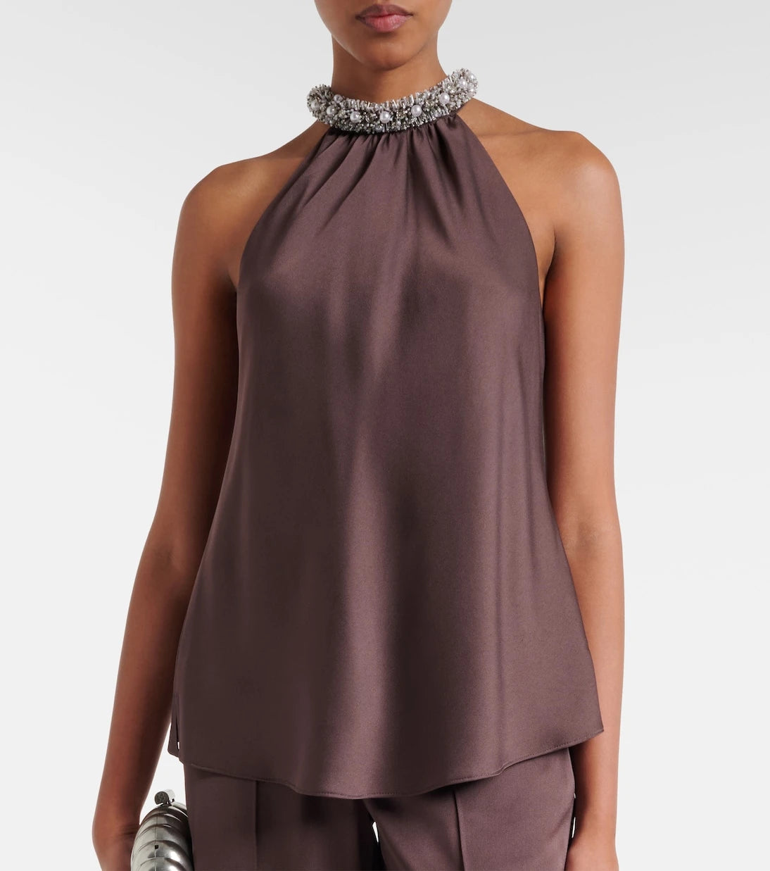 Simkhai - Embellished satin top