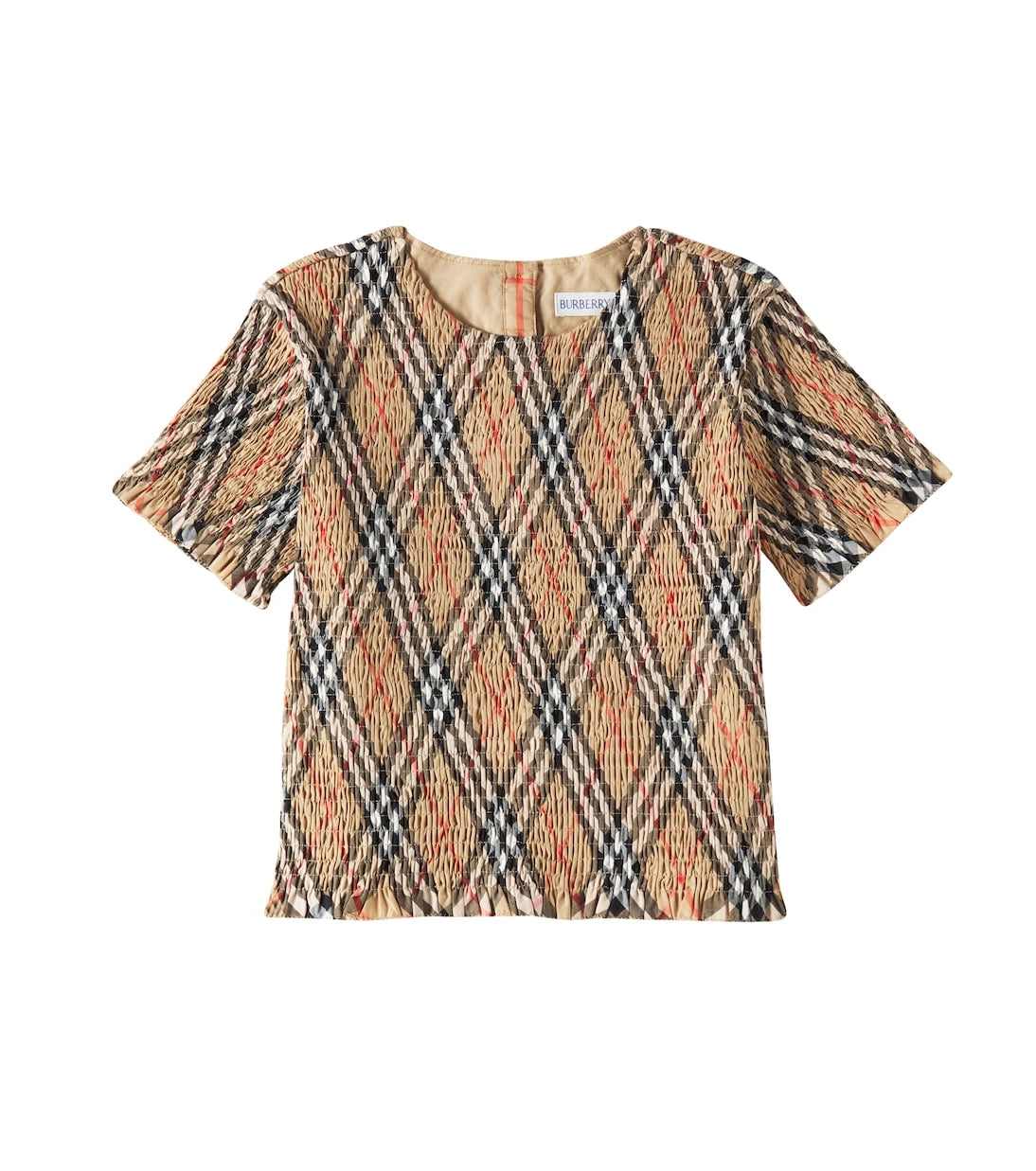Burberry Kids - Checked cotton T-shirt