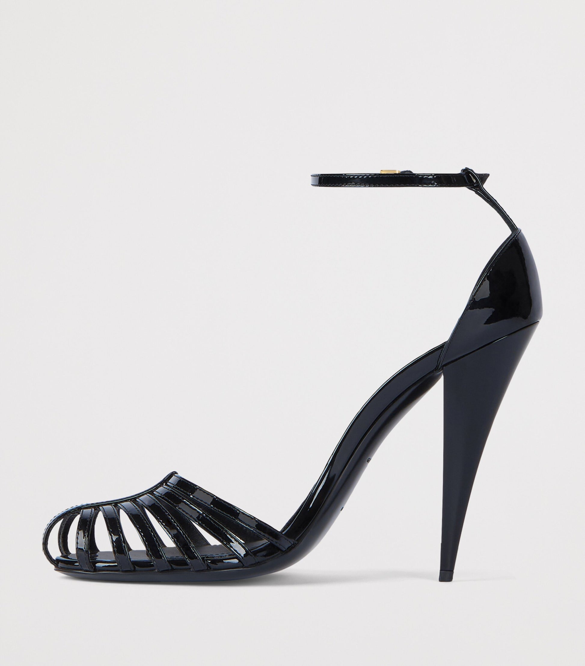 Givenchy Patent Leather Caged Heeled Sandals 95