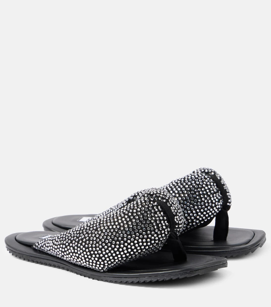 The Attico - Indie embellished leather thong sandals