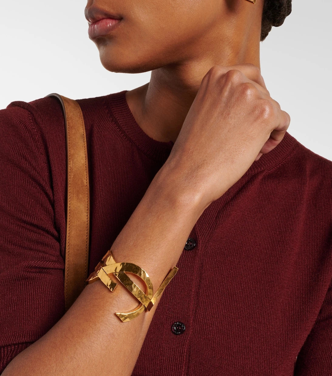 Saint Laurent - Cassandre cuff bracelet