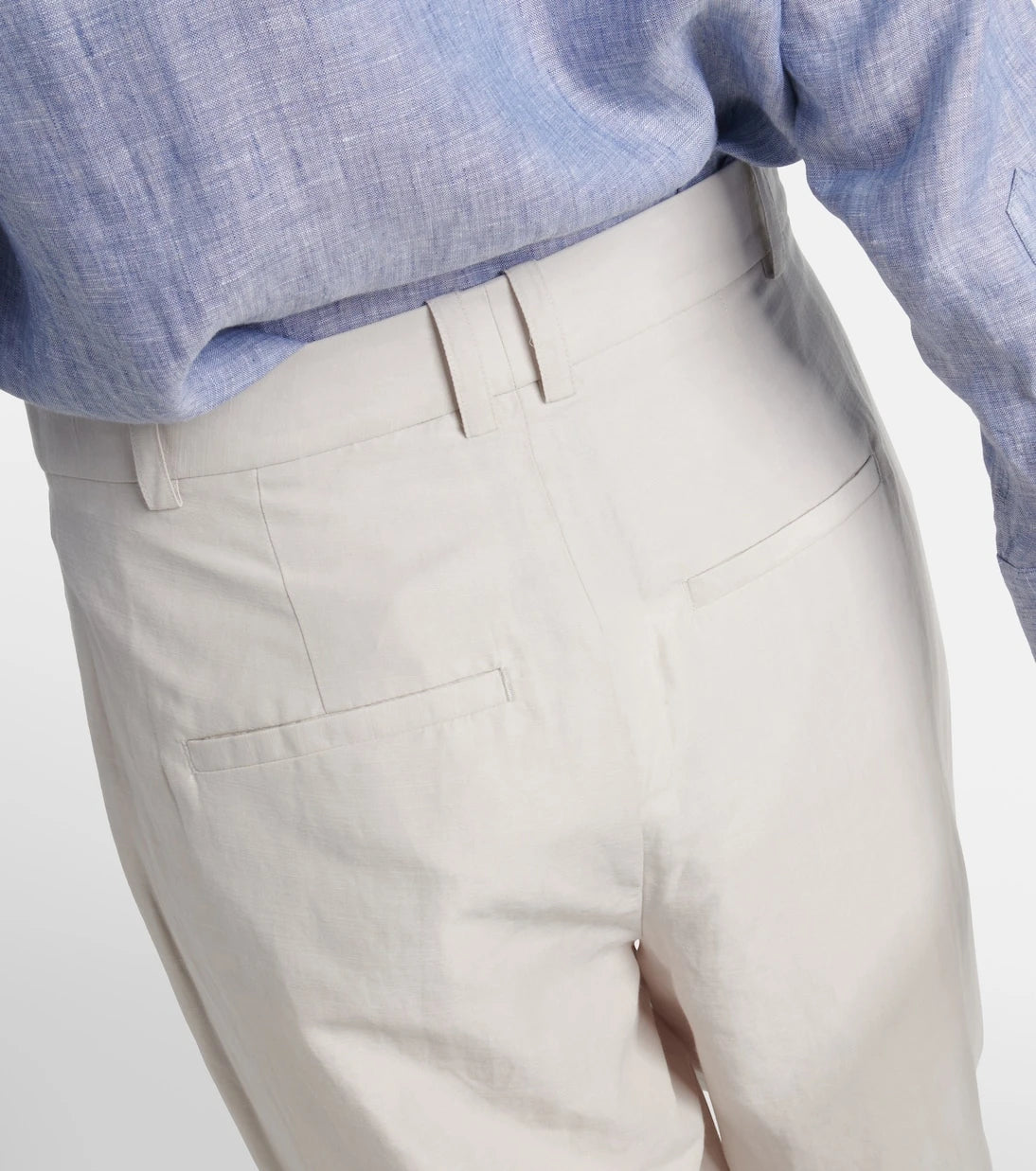 Vince - High-rise cotton-blend wide-leg pants