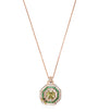 Yellow Gold, Diamond, Peridot and Emerald Honey Queen Bee Pendant