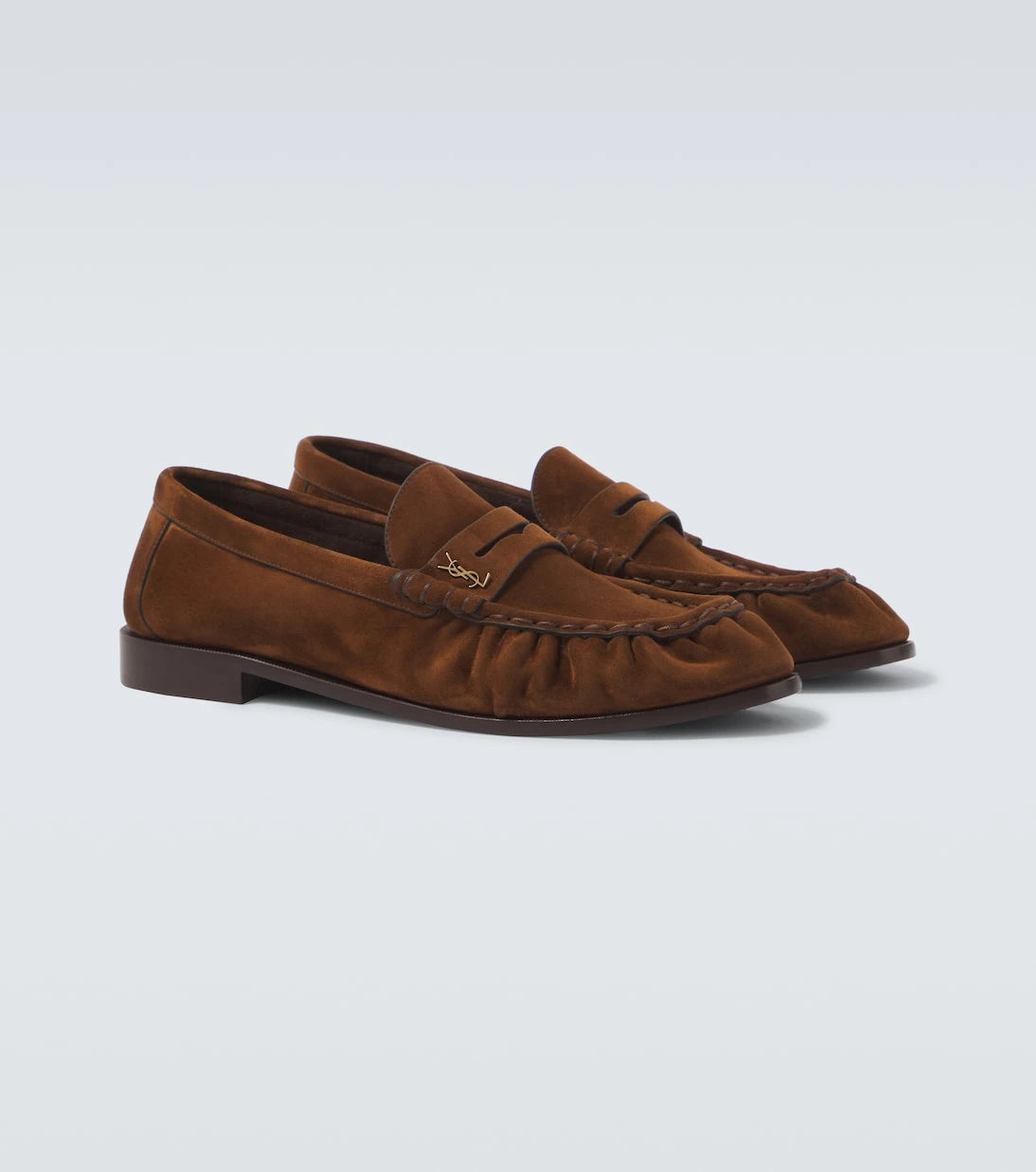 Saint Laurent - Le Loafer Cassandre suede penny loafers