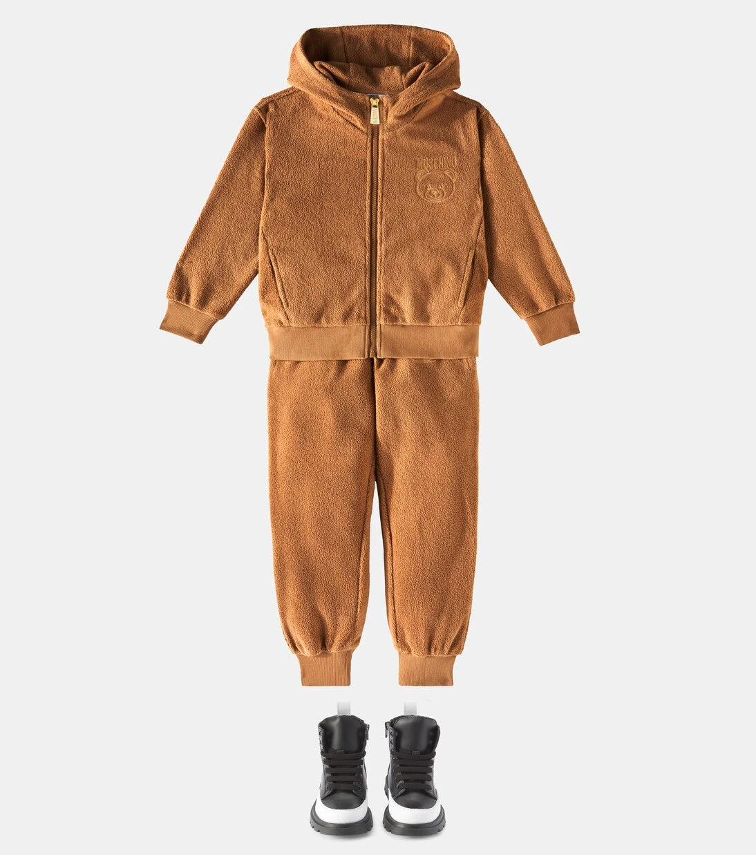 Moschino Kids - جزمة كاحل جلدية