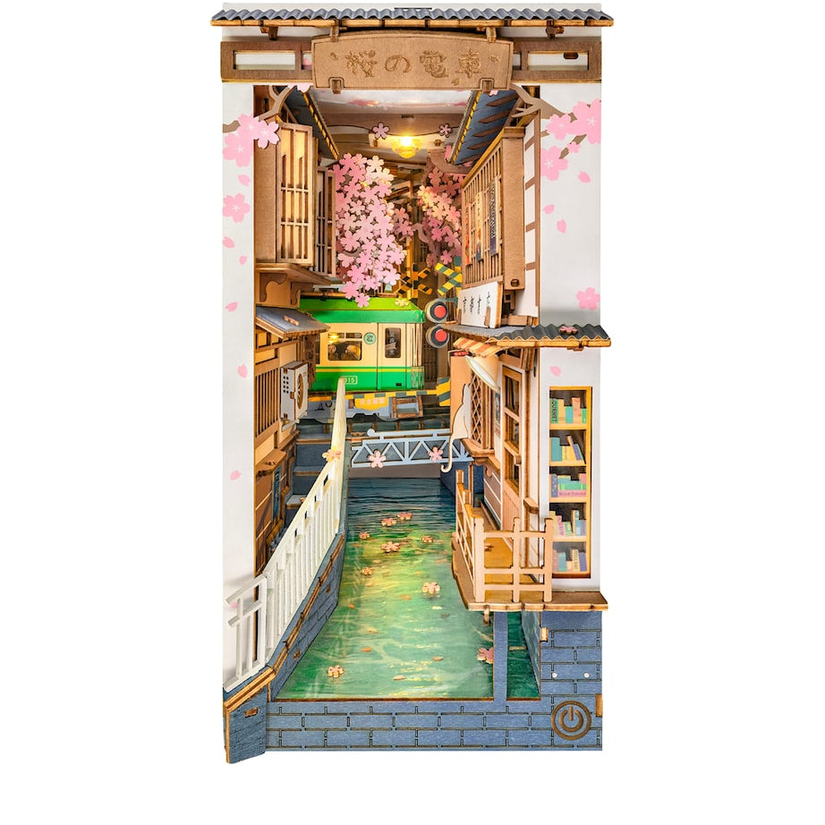 Robotime Wooden Sakura Densya Booknook