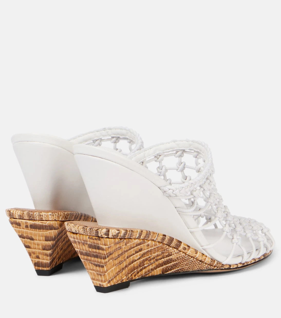 Jacquemus - Double 110 woven leather wedge mules