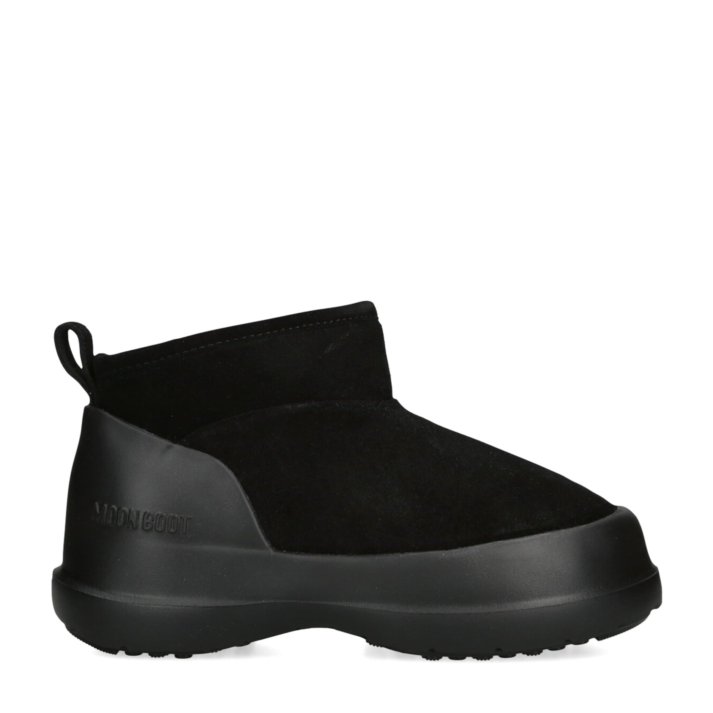 Moon Boot Black Suede Luna Low Boots