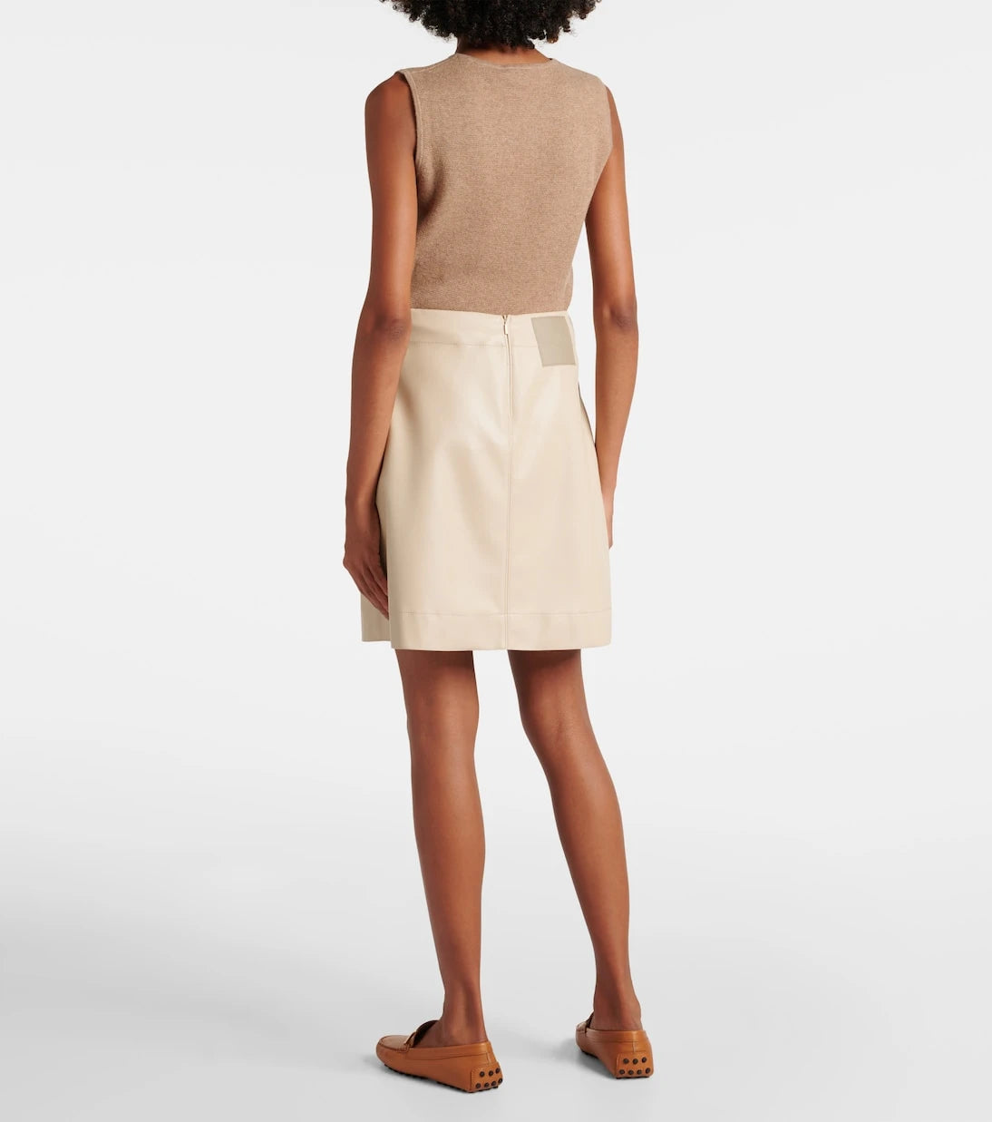 Max Mara - Leisure Aere coated jersey miniskirt