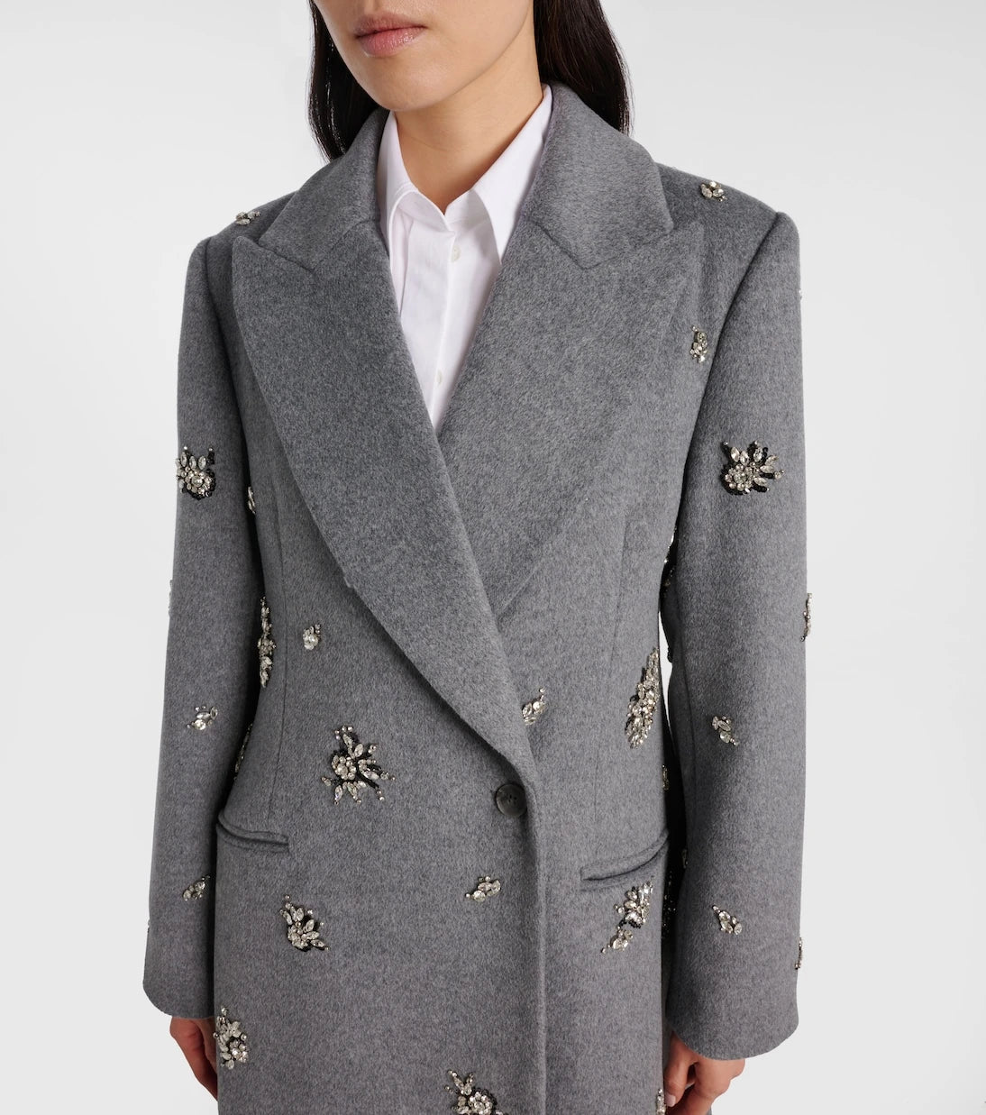 Simkhai - Gianni embellished wool-blend coat