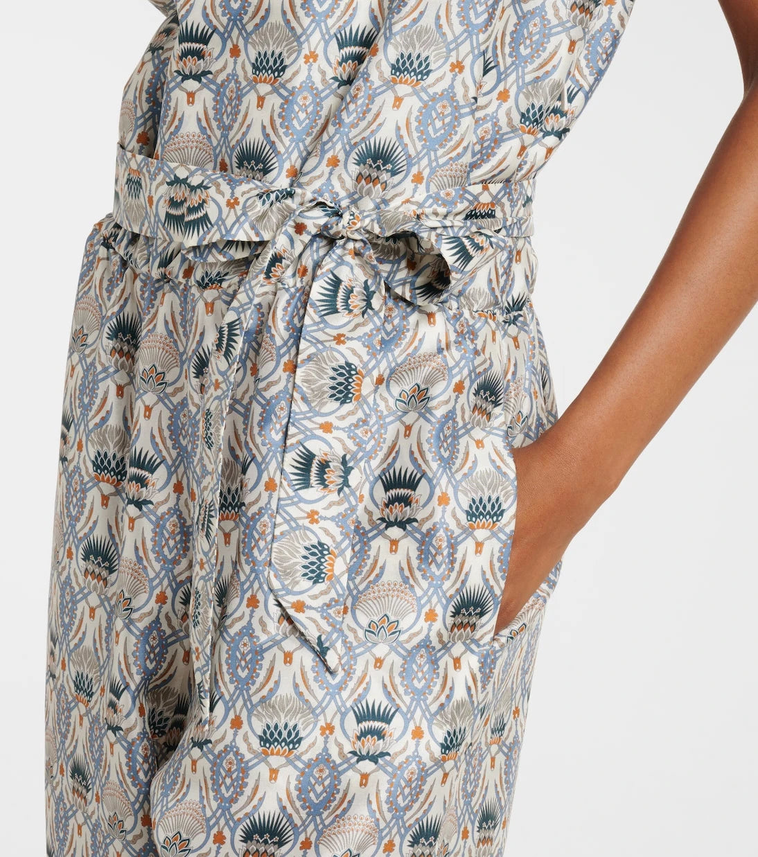 Loro Piana - Nadia printed silk shantung jumpsuit