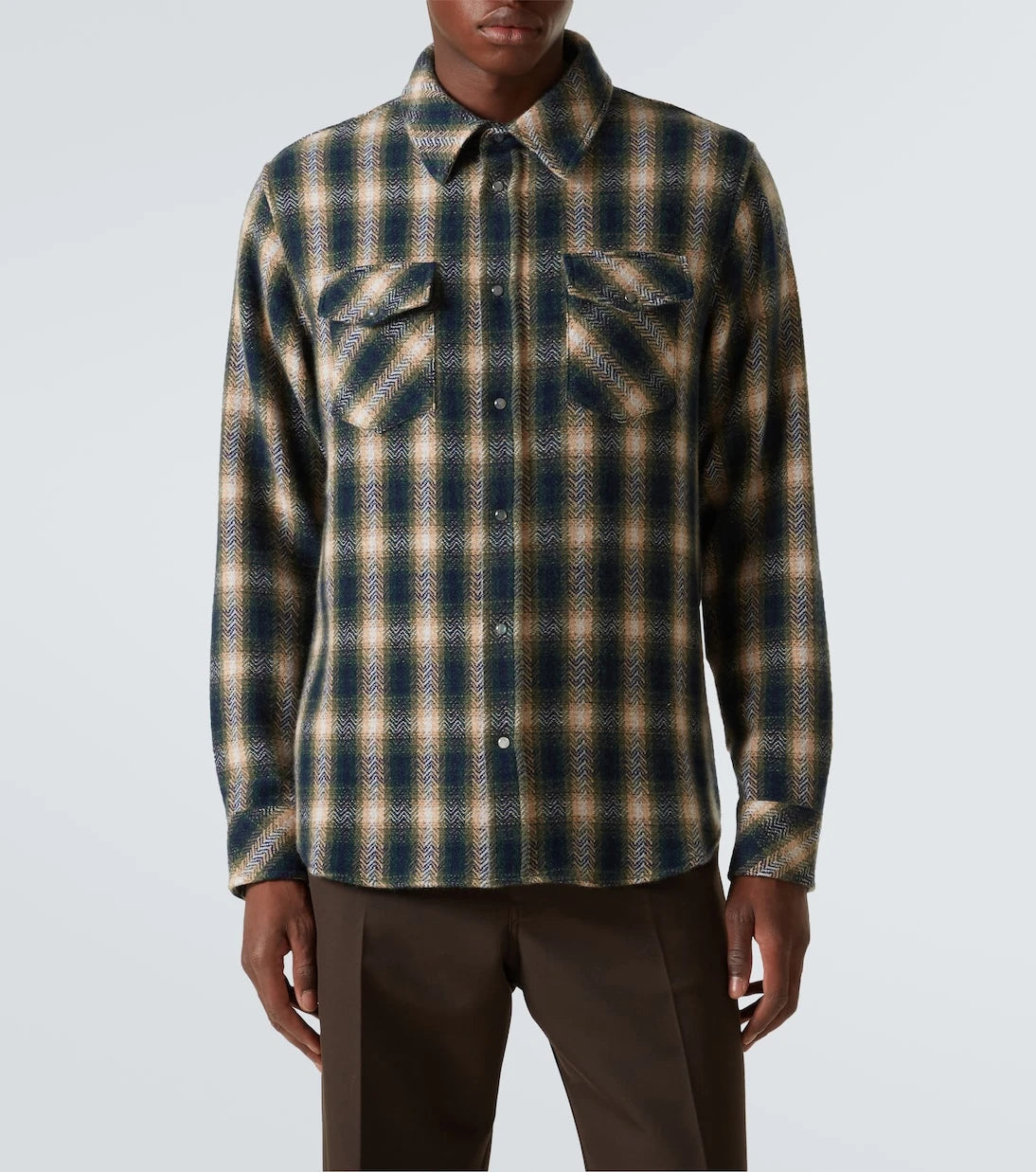 God's True Cashmere - Tartan cashmere shirt