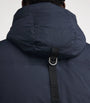 Moose Knuckles Navy Down Shearling-Trim 3Q Jacket