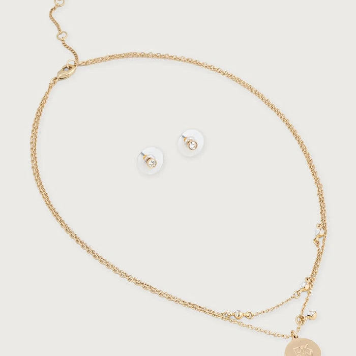 DKNY metal kadın kolye ve küpeler
