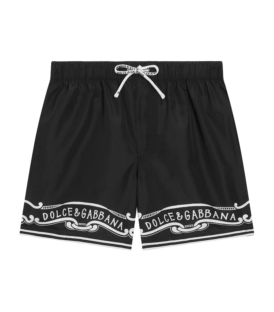 Dolce & Gabbana Kids Logo Bandana Print Swim Shorts (8-12+ Years)