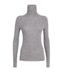 Fabiana Filippi Grey Wool-Silk-Cashmere Ribbed Sweater
