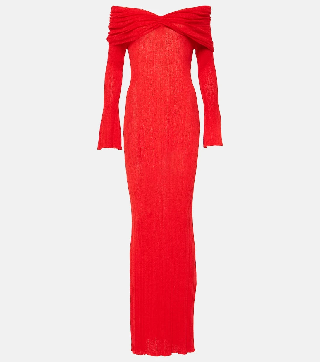 Aya Muse - Off-shoulder linen-blend maxi dress