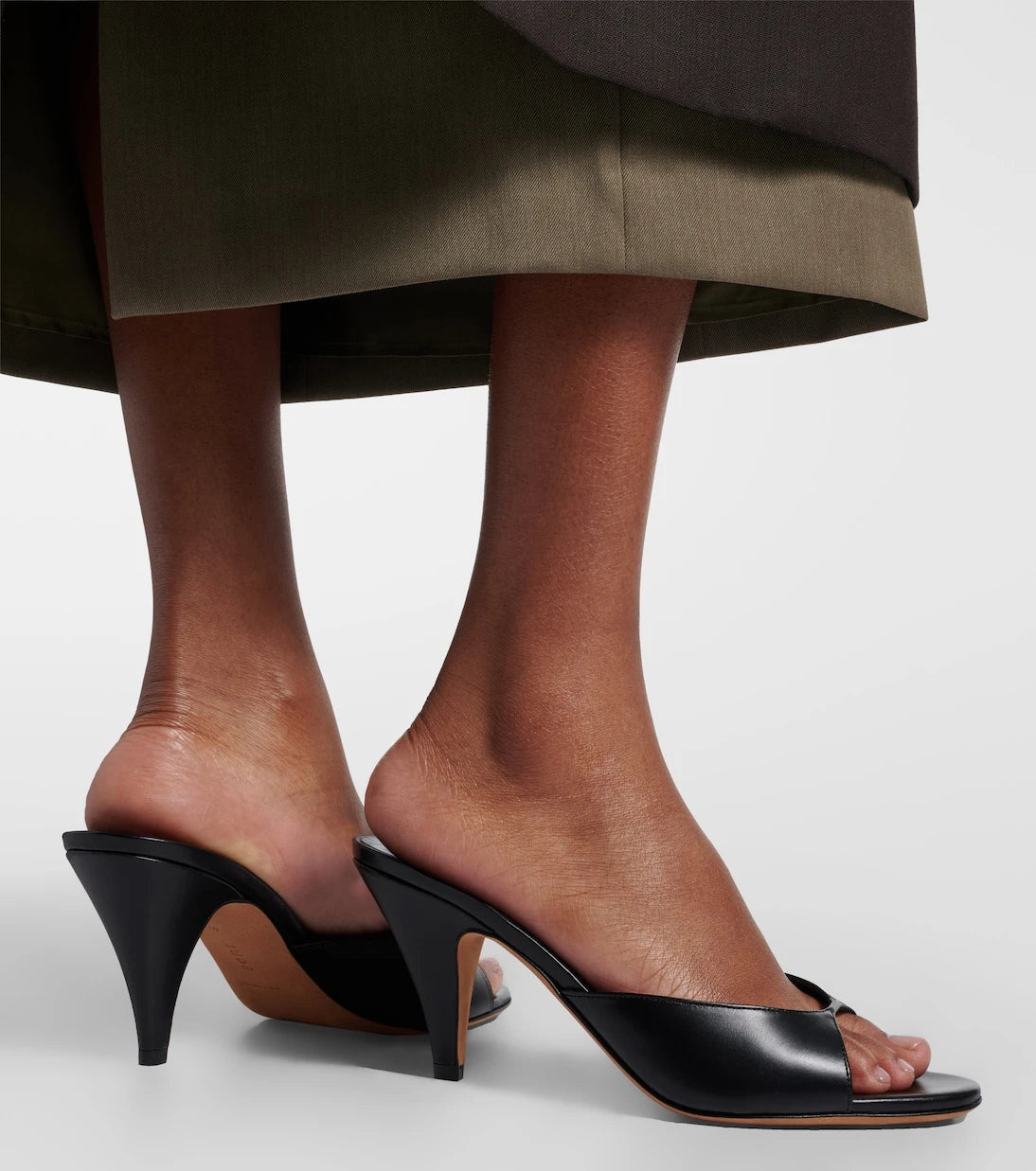 JUDE - Haze leather mules