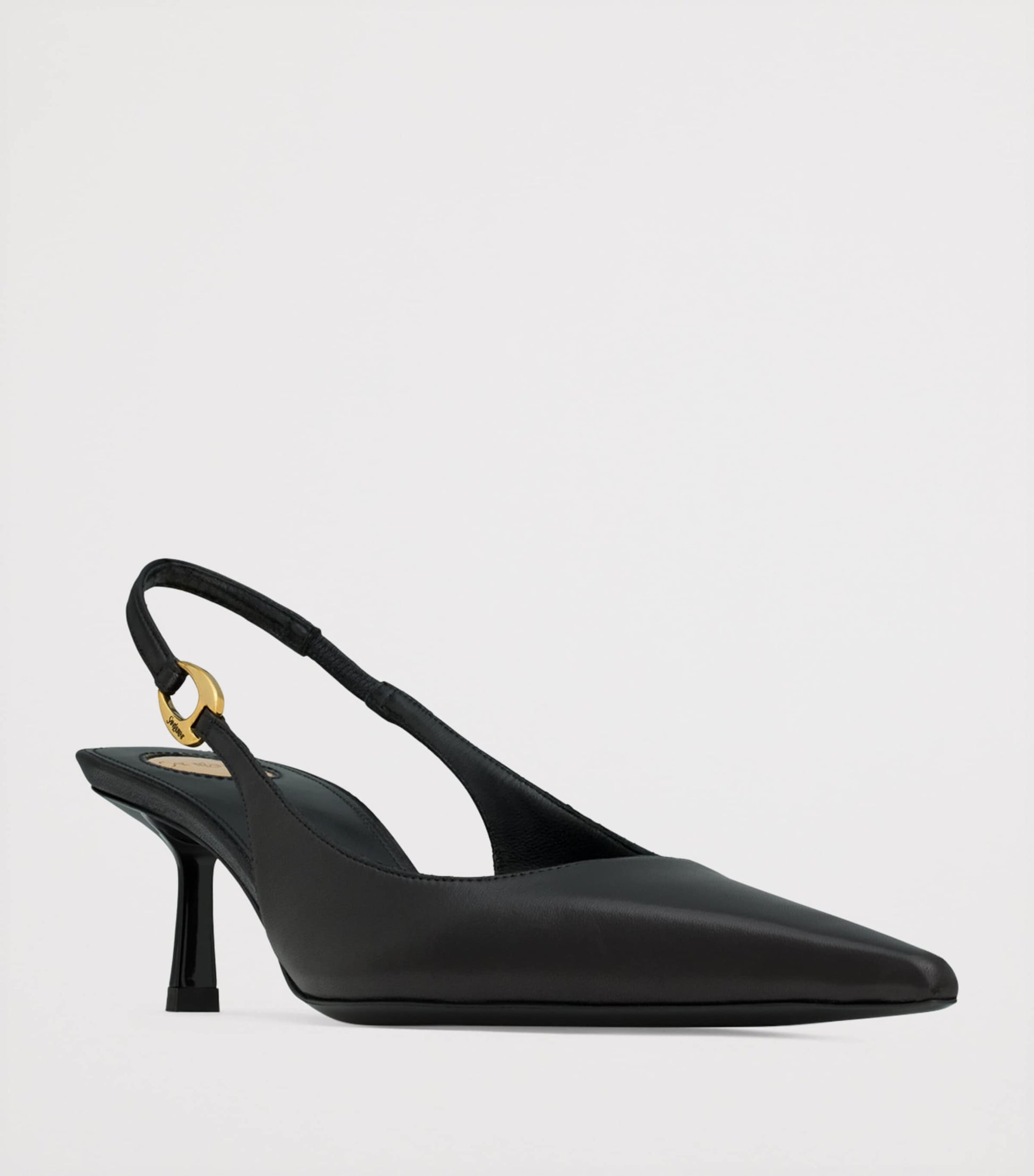 Saint Laurent Black Leather Vendome Slingbacks 50