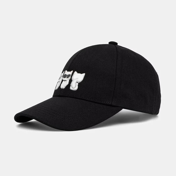 Karl Lagerfeld шапка с козирка дамска от памук IKON
