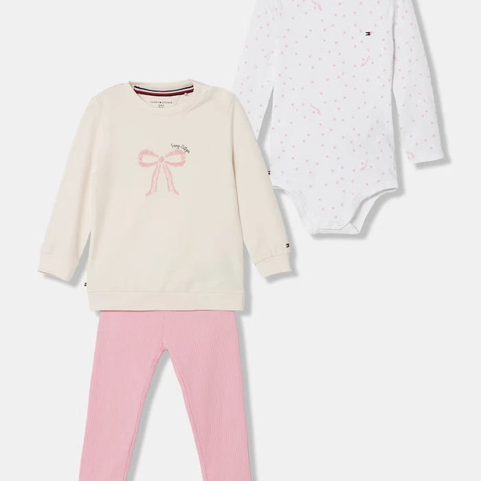 Tommy Hilfiger bebek pamuklu elastan takım