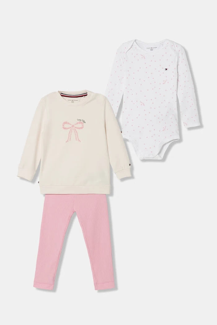 Tommy Hilfiger bebek pamuklu elastan takım