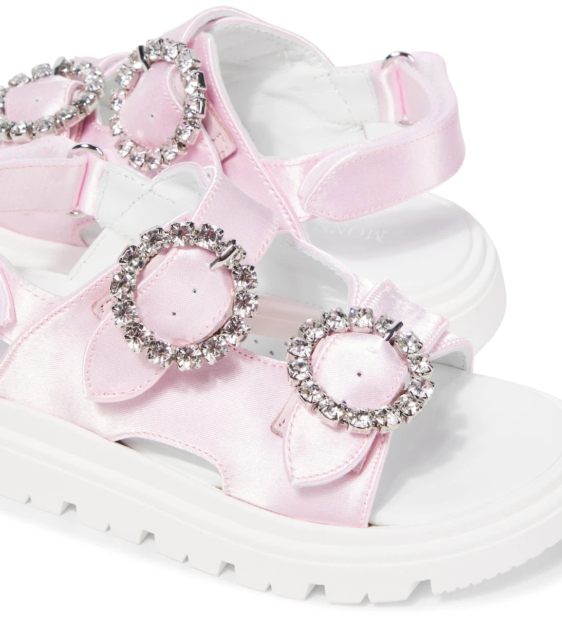 Monnalisa - Embellished satin sandals