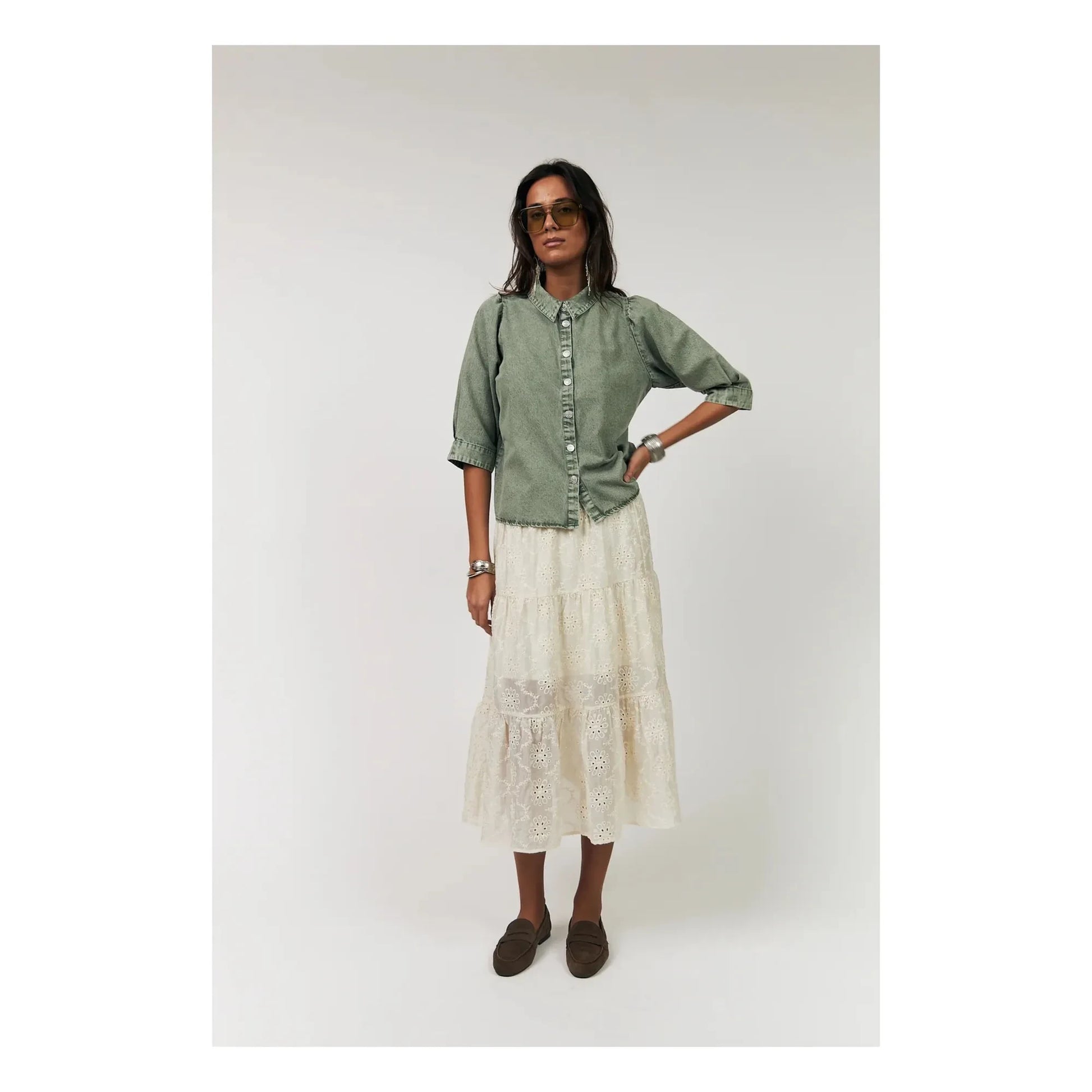 Lollys Laundry - Bono Cotton shirt | Khaki