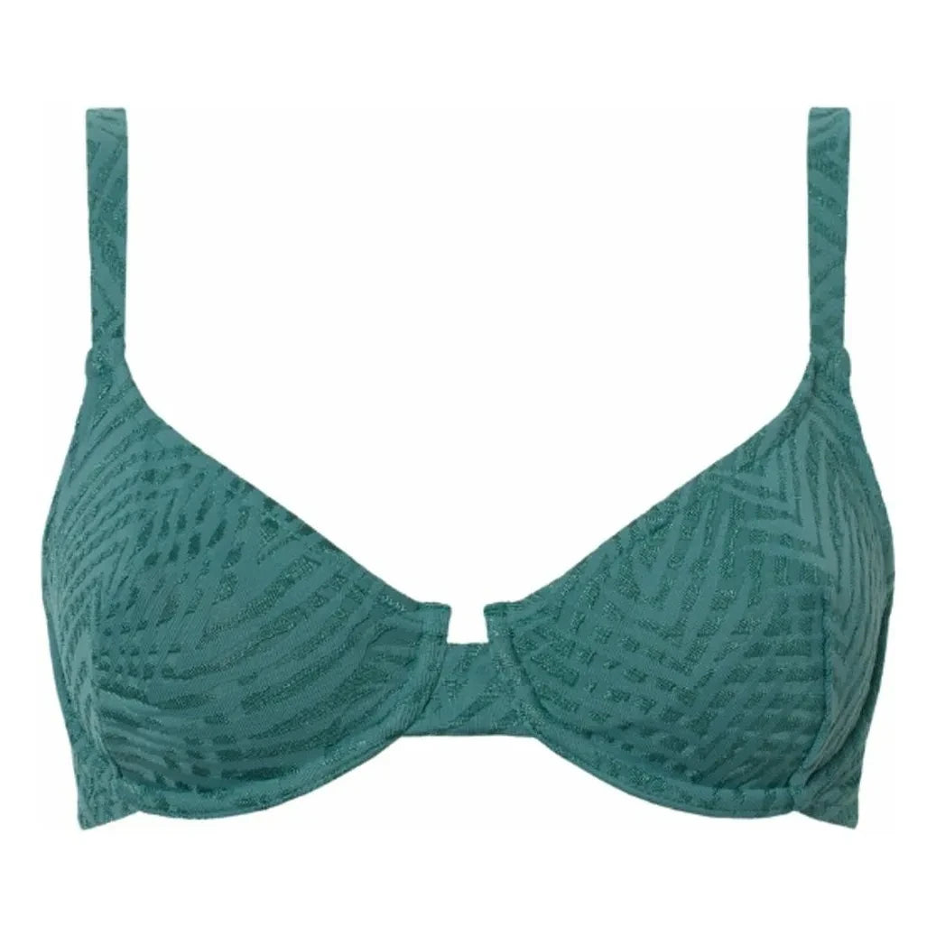 Fresh & Salt - Brooke Palm Swimsuit Top | Forest Green